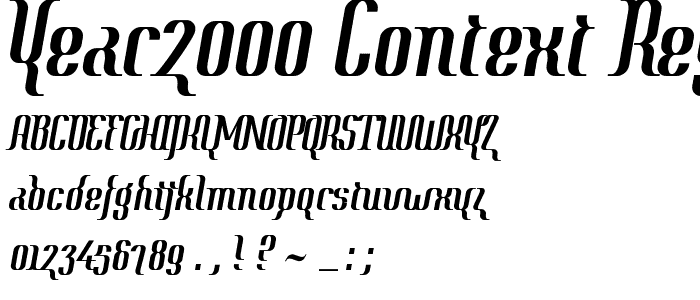 Year2000 Context Regular font